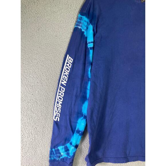 Broken Promises Unisex XL Blue Graphic Print Long Sleeve T-Shirt‎ - Picture 5 of 8